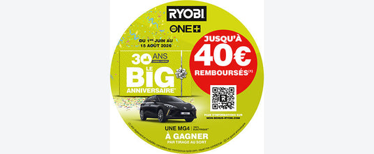 Offre de remboursement RYOBI du 01/06 au 15/08/26