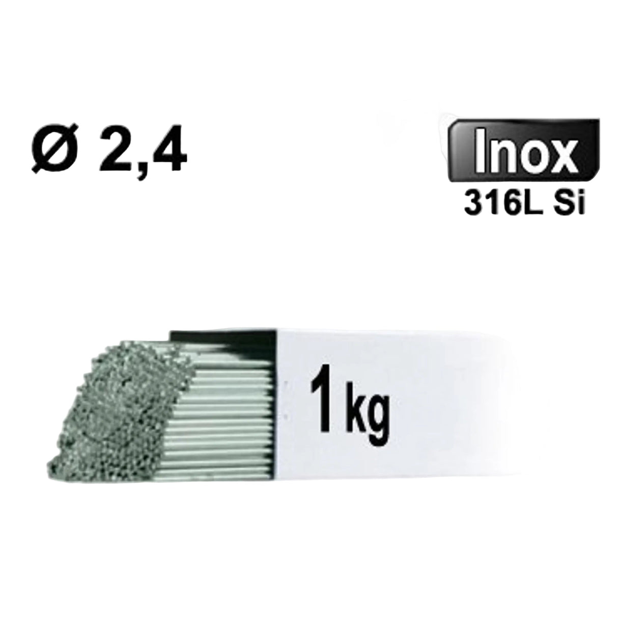 Baguettes inox 316L L. 1m Étui 5 kg GYS