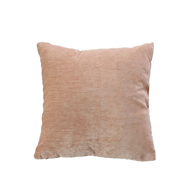Coussin déhoussable en velours, fermeture par zip