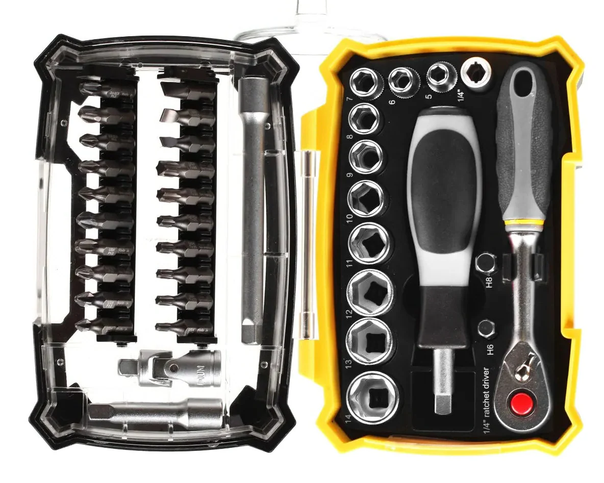 Coffret vissage - DIAGER - 36pcs embouts L25-50mm + douilles - 6000C