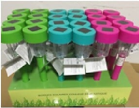 Borne solaire couleur h35cm