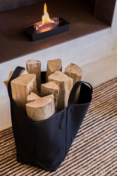 Sac à bûches Belhara - Noir