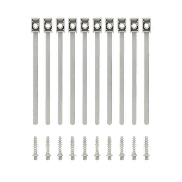10 colliers à embase chevilles fixation de tubes et gaines BRICELEC