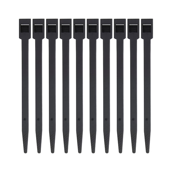 10 colliers de serrage, largeur 6 mm, longueur 114mm Noir BRICELEC
