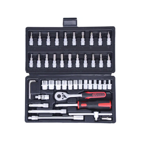 Coffret de douilles F6 1/4'' - CHROMEmat - 46 pcs  - KS TOOLS - 911.0646
