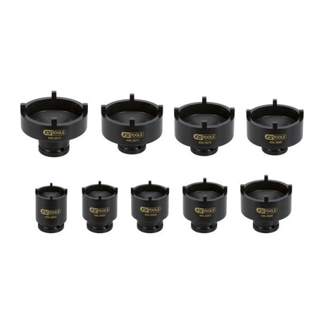 Jeu de douilles à ergots pour écrous de moyeux, 9pcs  - KS TOOLS - 450.5000