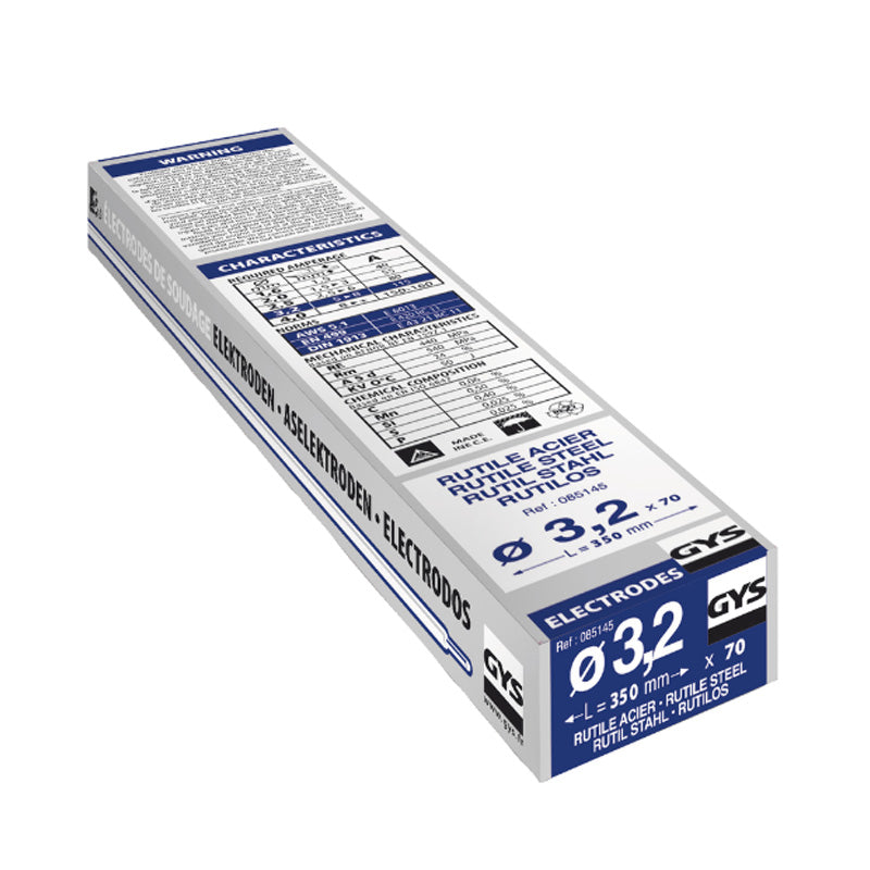 70 Electrodes Rutiles Acier Ø3,2 GYS - DEMI-ETUI
