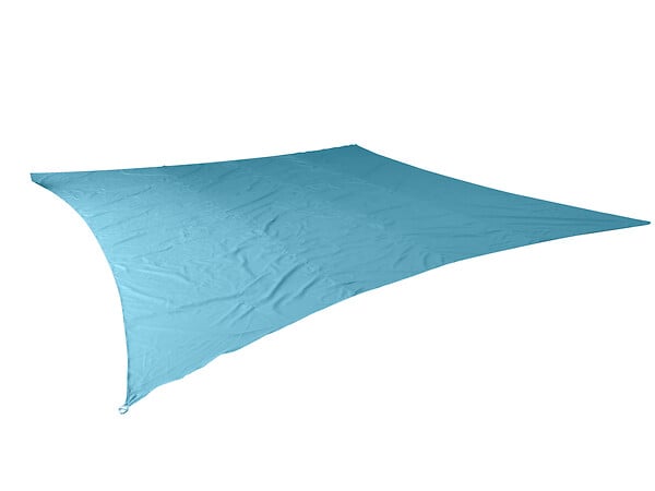 Voile d'ombrage rectangulaire - Polyester - Bleu - 180g/m2 - 5x5m