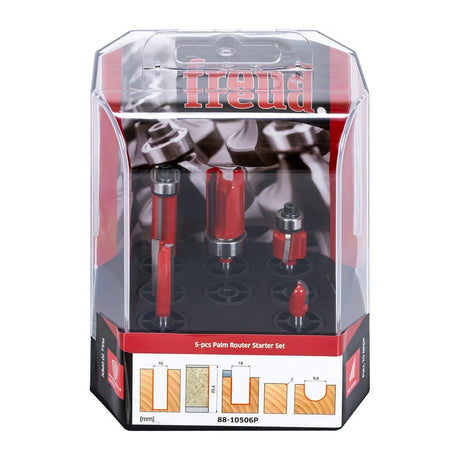 Coffret FREUD 5 fraises pour affleureuse