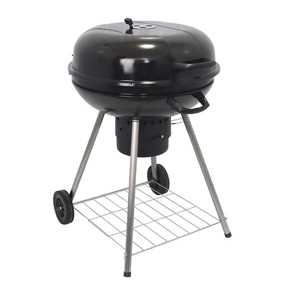 Barbecue Charbon sur Chariot Bicook – Grande Grille – Réglable en Hauteur – Idéal 8 Personnes