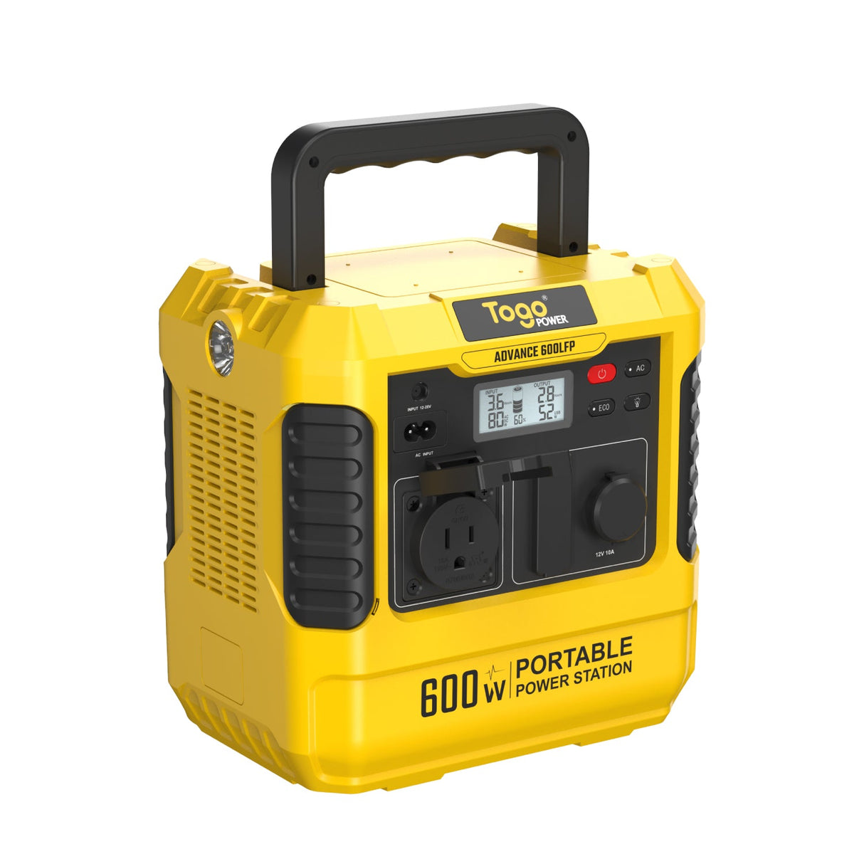Station d'energie - TOGO POWER - Technologie batterie LiFEPO4 - ADVANCE600LFP - Sortie max AC 1200W