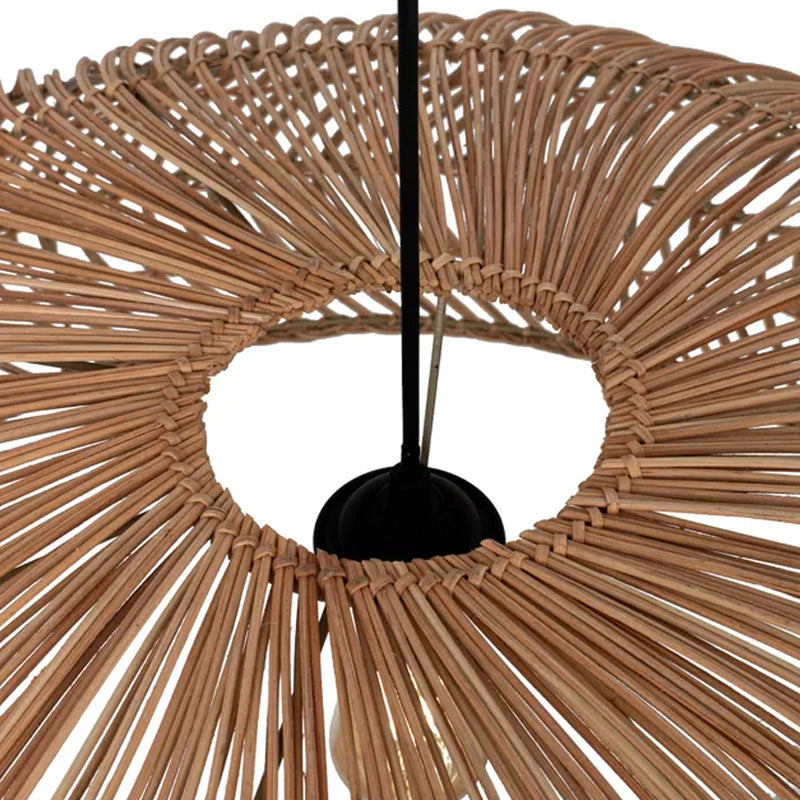 Abat-jour pour suspension Eugénie en bambou - ⌀ 80 cm - marron