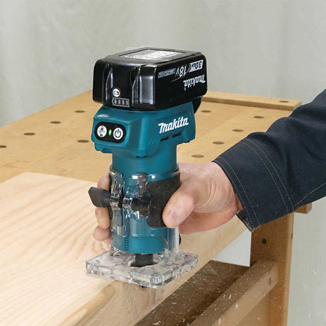 Affleureuse Ø 6 mm 1x3Ah 18V LXT ® MAKITA DRT52SF en coffret