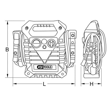 Booster hybride 1800 A au démarrage  - KS TOOLS - 550.1870