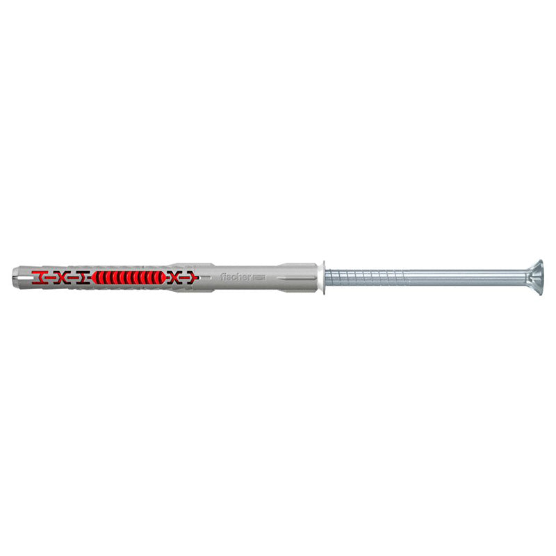Cheville rallongée DuoXpand 10x120 avec vis à tête fraisée en acier électrozingué FISCHER 562157 Boîte de 50
