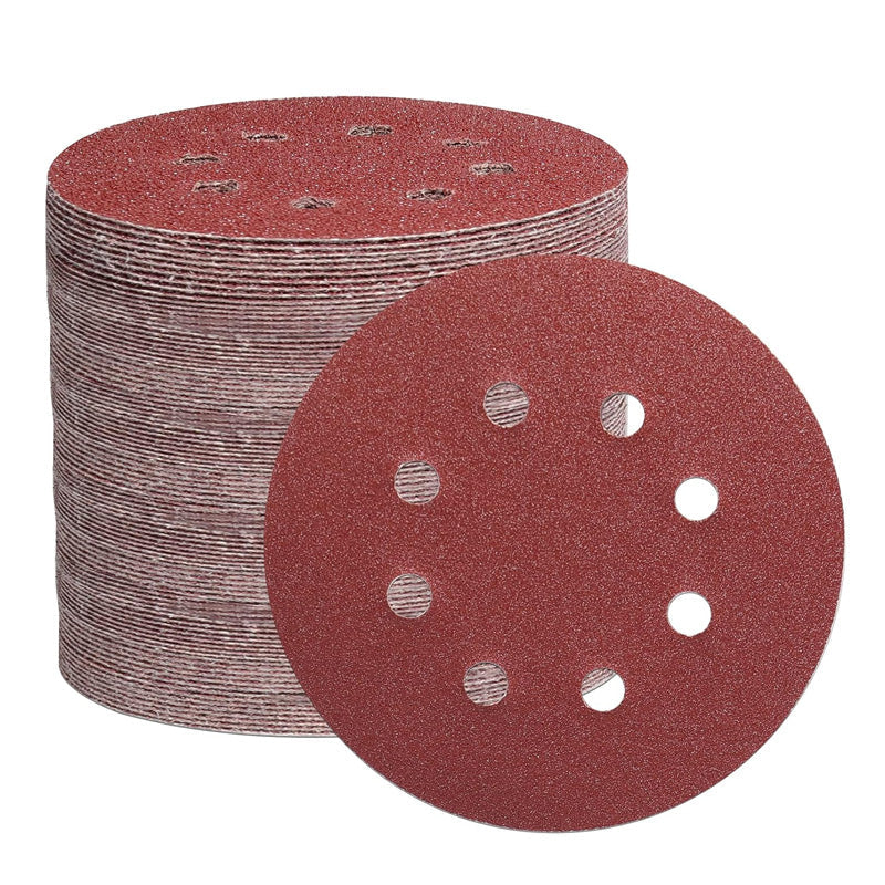 Disque perforé agrippant d.125mm grain 80, 8 trous lot de 10