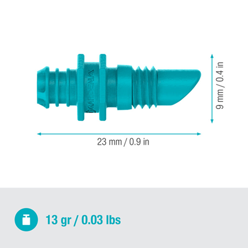 Goutteur auto-régulant fin de ligne 2L/h GARDENA 13307-20 Boîte de 25 pièces