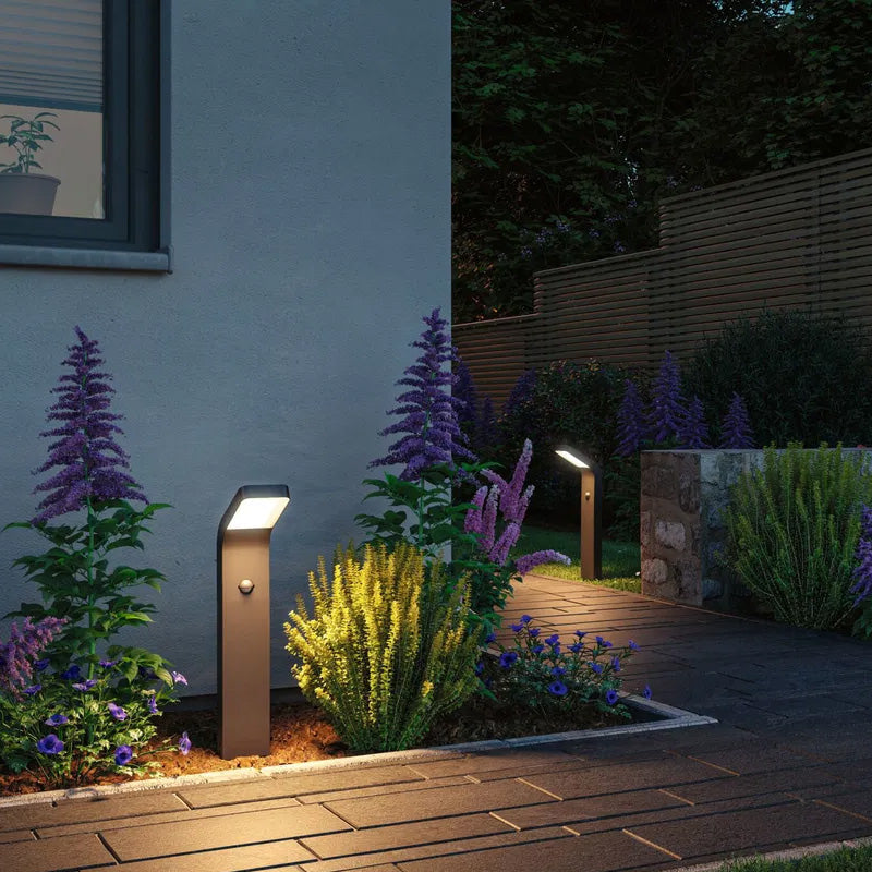 Borne lumineuse Kulma avec détecteur de mouvement Extérieur - Paulmann - 94747 - 230V - 7,5W - 1000lm - 3000K - IP44 - Bord de mer