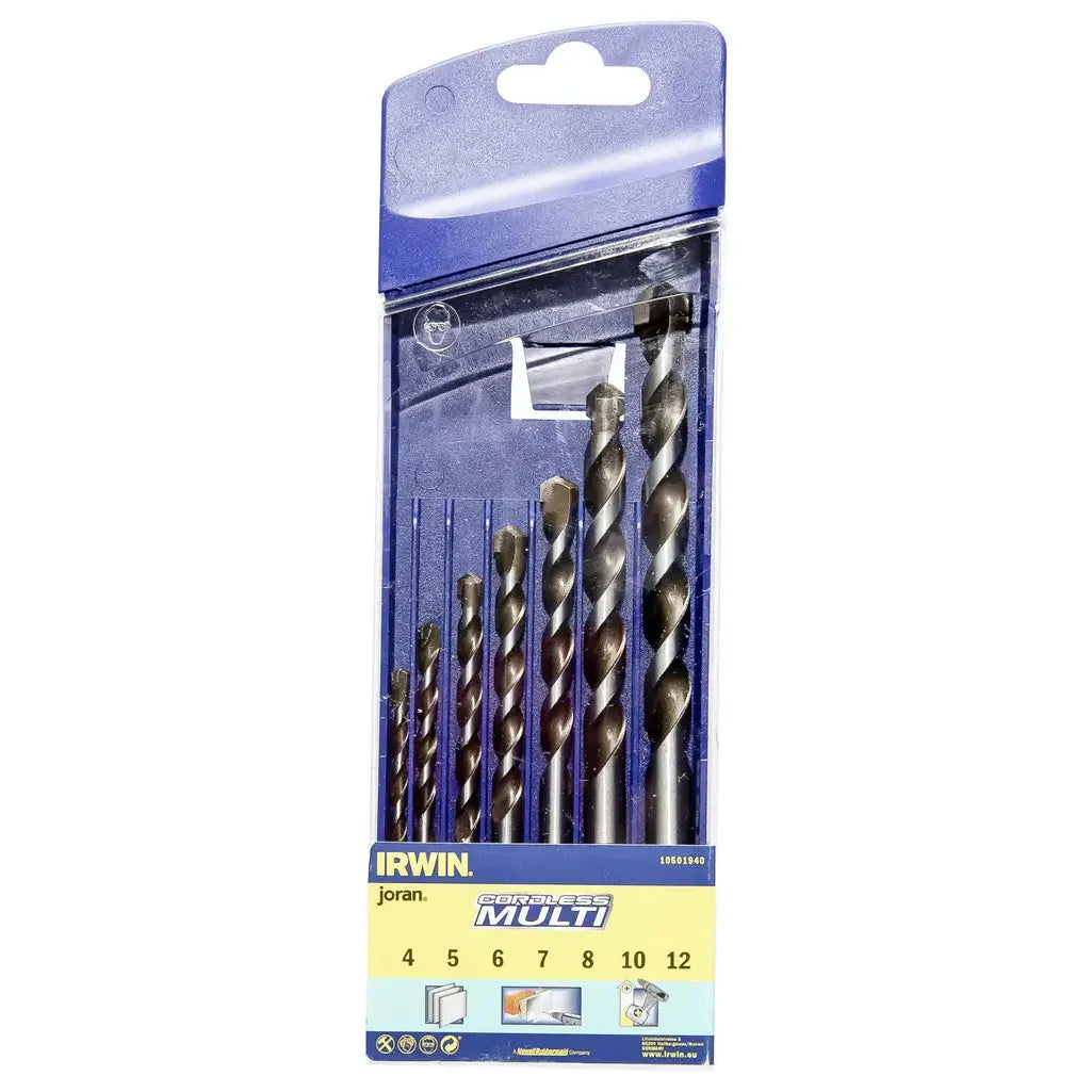 Coffret de Mèche carbure de tungstène 7pcs Forets polyvalent - IRWIN - 10501940