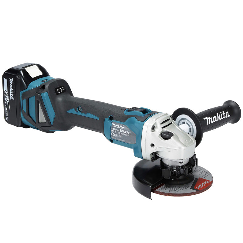 Meuleuse Ø125mm 18V Brushless MAKITA DGA511Z Frein, Vitesse variable - livré carton (vendu sans batterie)