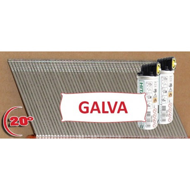 Pack de 2000 pointes PASLODE 300271 F16 galva avec gaz L.38mm