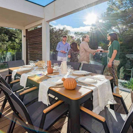 Lot de 8 Chaises CESAR en aluminium et polywood