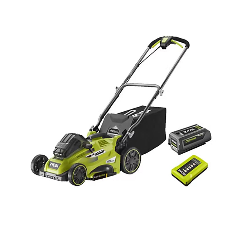 Tondeuse RYOBI RLM36X41H50PG 36V Power Assist™ Ø40cm avec 1x5Ah et chargeur 1,7A