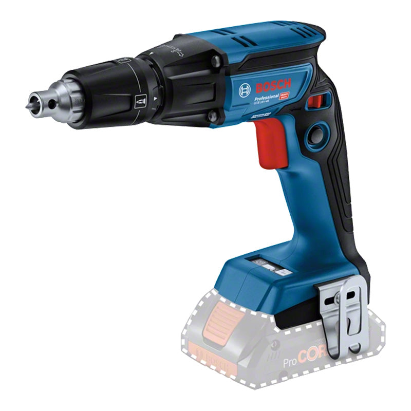 Visseuse plaquiste sans fil GTB 18V-45 BOSCH PROFESSIONAL 06019K7002 avec 2 batteries 4 Ah ProCORE 18V, chargeur GAL 18V-40, L-BOXX