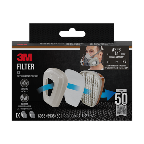 6003 - Kit Filtres A2-P3 - Phytosanitaires Peinture Spray et Phytosanitaires A2-P3