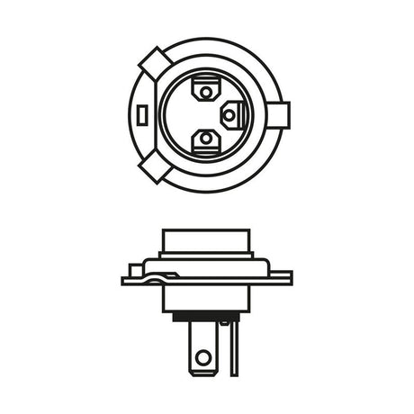 Pack 2 ampoules BOSCH 1987301136 projecteur longue portée longlife H4 12V 60W P43t