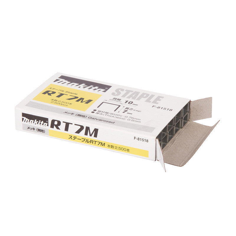 Agrafes MAKITA F-81521 (RT10M) pour agrafeuses à batterie MAKITA BST110, DST110, DST112