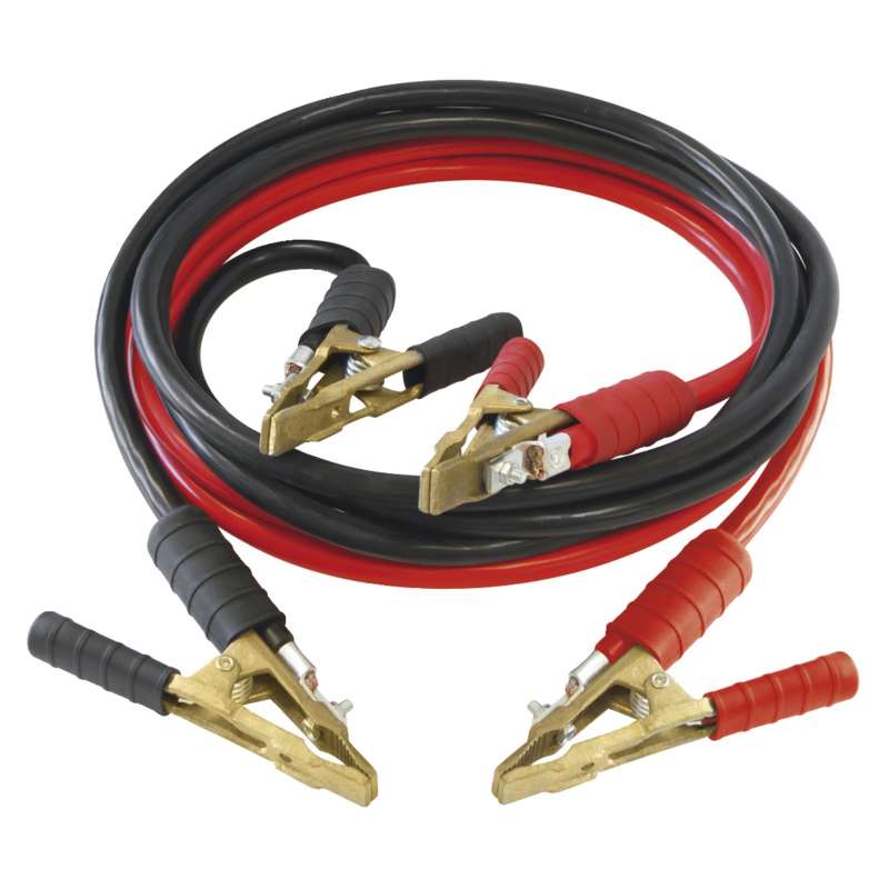 Cable de demarrage 500A 2x3m Ø25mm² Pinces Pro Laiton Pur GYS 564015