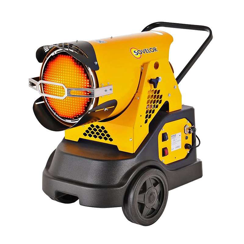 Chauffage radiant mobile à combustion directe - SOVELOR - MINISTAR - 25,8Kw 160W 230V/50Hz