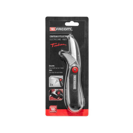 Couteau d'électricien FACOM 640180PB - Toukan - 2 lames