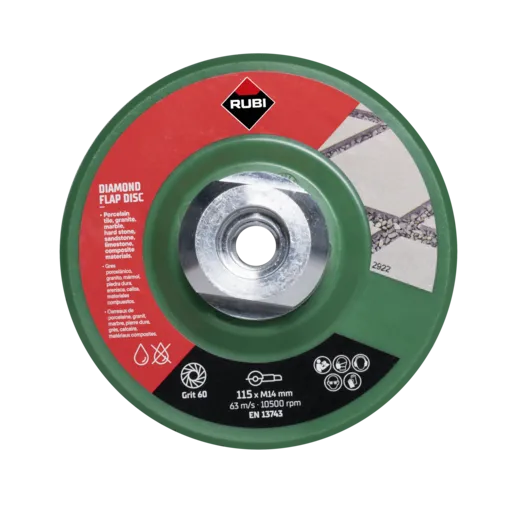 Disque lam.diam.50/60 grain gru.ø125mm m14 - RUBI - 32937
