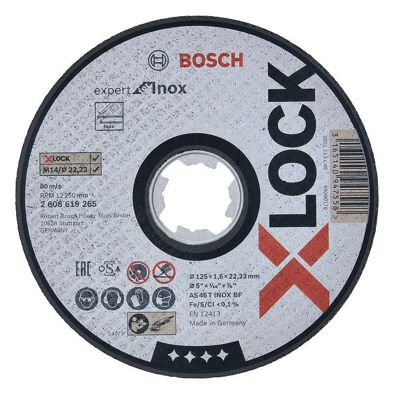 Disque à tronçonner BOSCH Professonal X-LOCK Expert for Inox Ø 125x1,6x22,23 mm