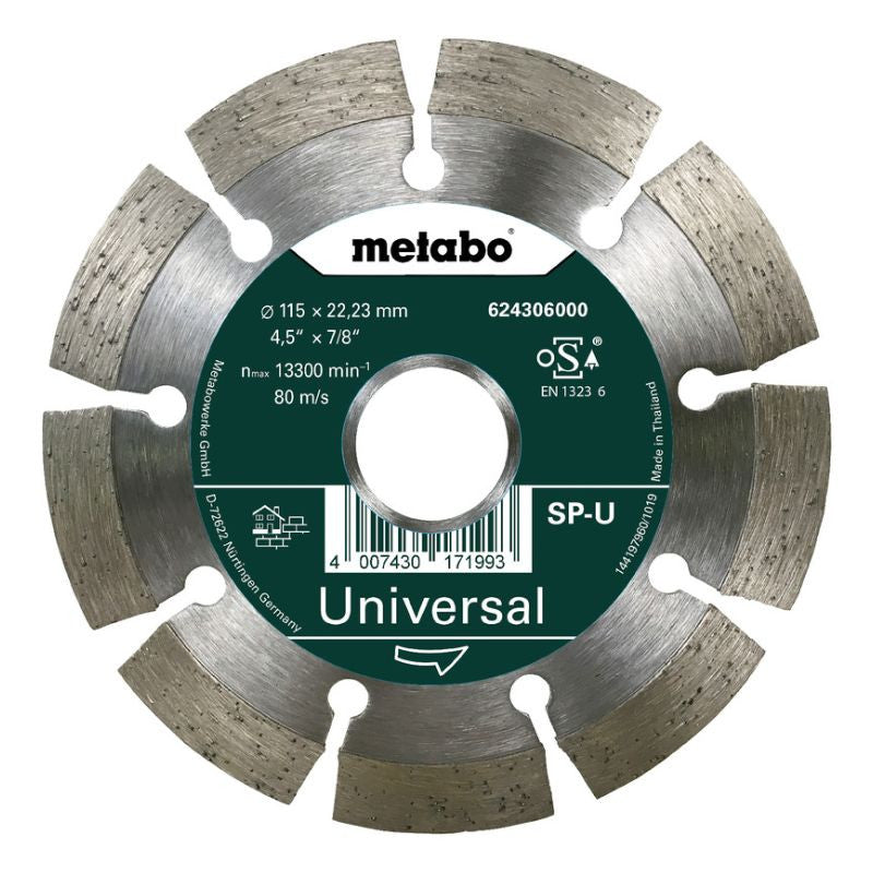 Disque diamant METABO 624306000 - SP - Ø115x22.23mm