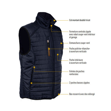 Doudoune sans manche ORSA Bleu Marine BOSSEUR