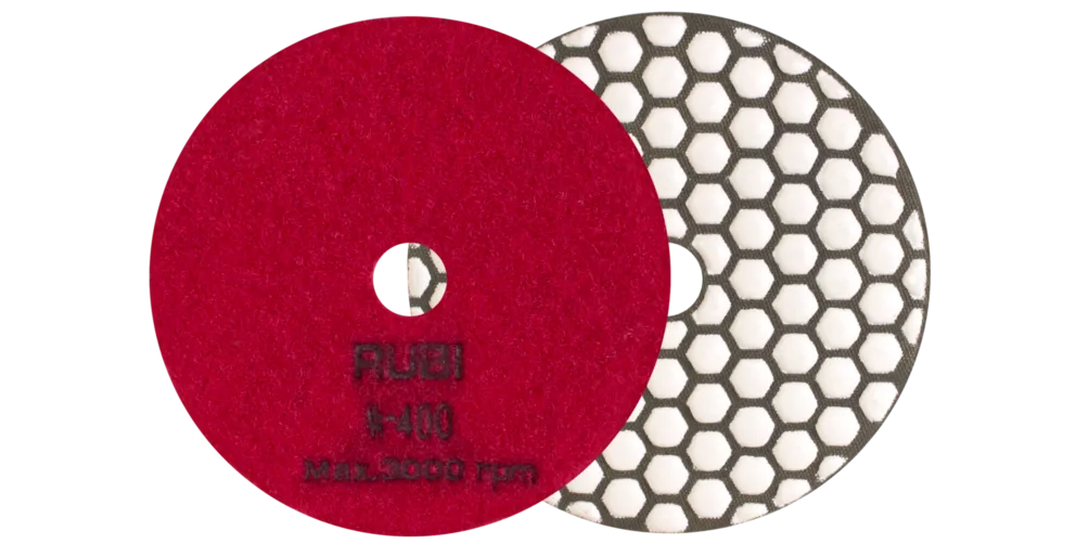 Disque diamant polissage et poncage a sec ø100 mm gr. 400 - RUBI - 62973