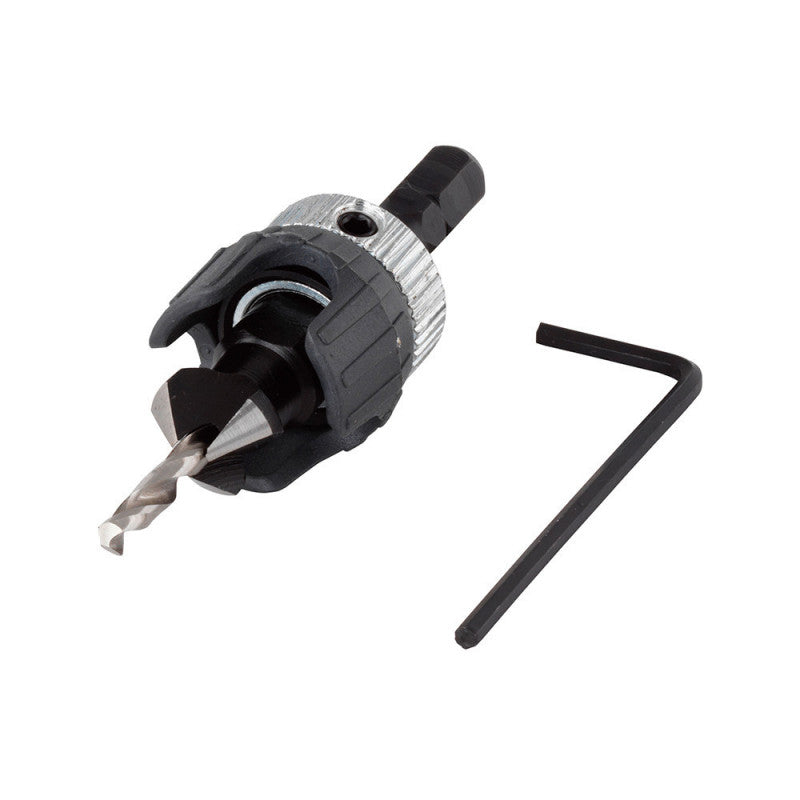 Foret d'amorçage avec fraisoir d'angle WOLFCRAFT 2544000 queue 6 pans - Ø3,2 à 12 mm