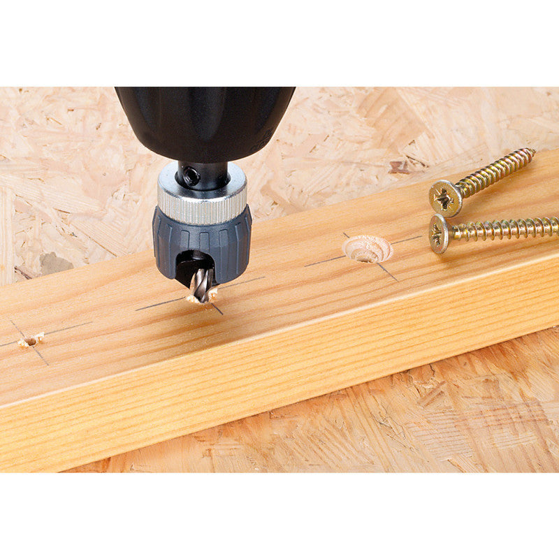 Foret d'amorçage avec fraisoir d'angle WOLFCRAFT 2544000 queue 6 pans - Ø3,2 à 12 mm