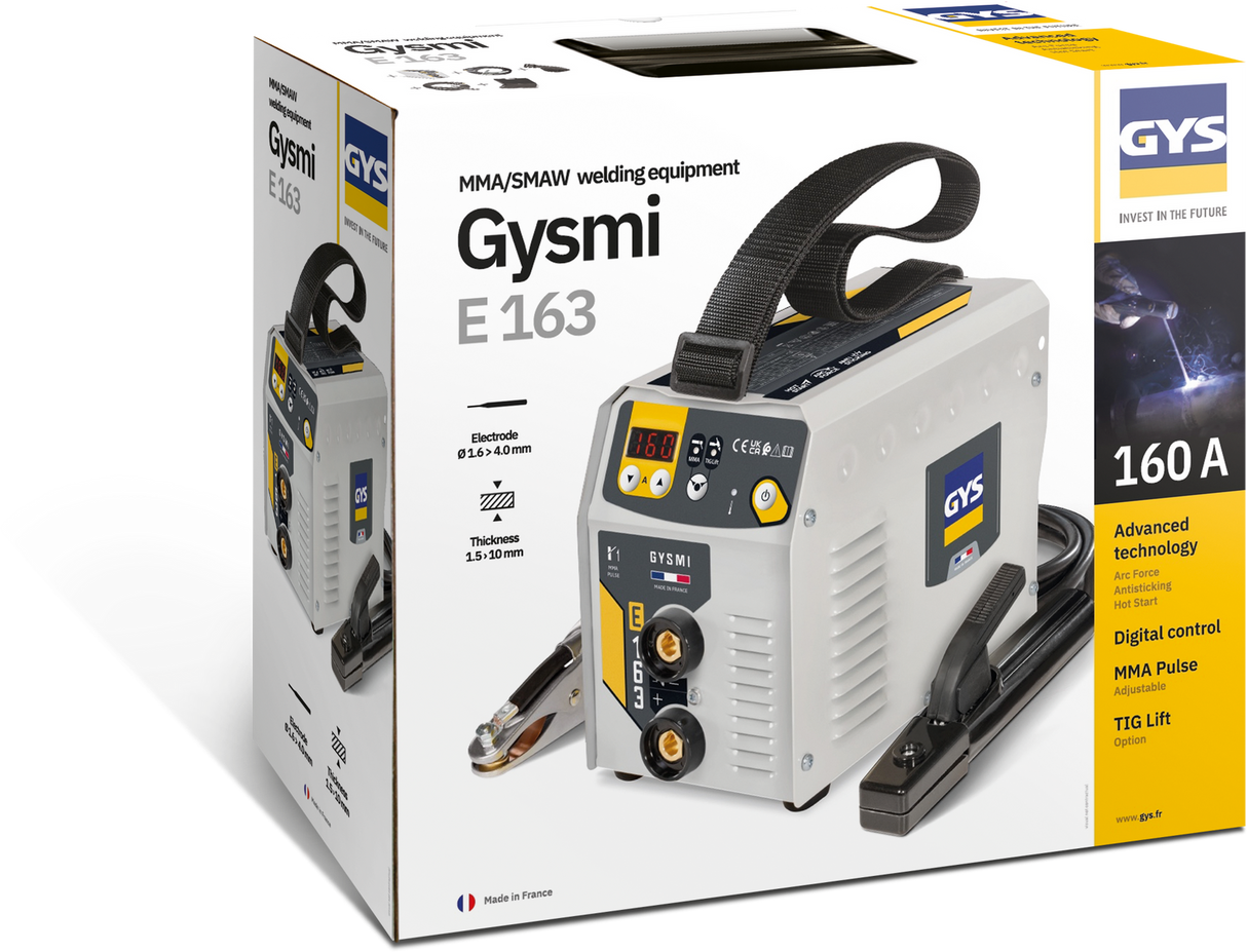 Poste de soudure GYSMI E163 avec valise et accessoires GYS 036635