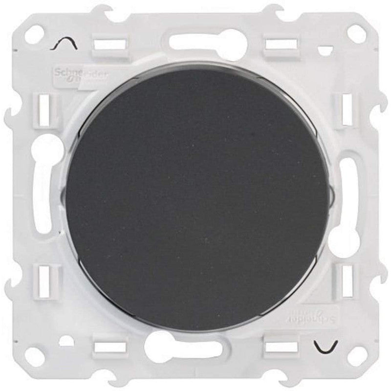 Interrupteur va-et-vient SCHNEIDER Odace S54A204 -10A - fixation par vis - IP21 - anthracite