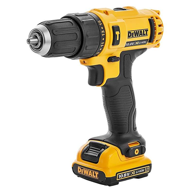 Pack 2 outils 18V DEWALT DCK211D2T-QW : perceuse DCD710 et boulonneuse DCF815 avec coffret et 2 batteries 2,0 Ah