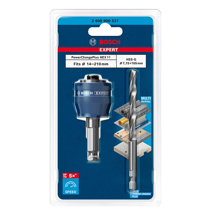 Mandrin BOSCH 2608900527 PC 3/8" 8,7 mm avec foret HSS-G Ø 7,15 x 105 mm