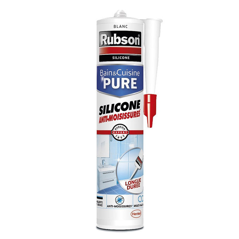 Mastic Cuisine & Bain RUBSON 217445 - Silicone - Blanc - 280mL
