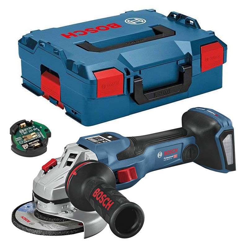 Meuleuse angulaire sans-fil BITURBO BOSCH 06019H6100 - GWS 18V-15 SC Professional en L-Boxx (vendu sans batterie)