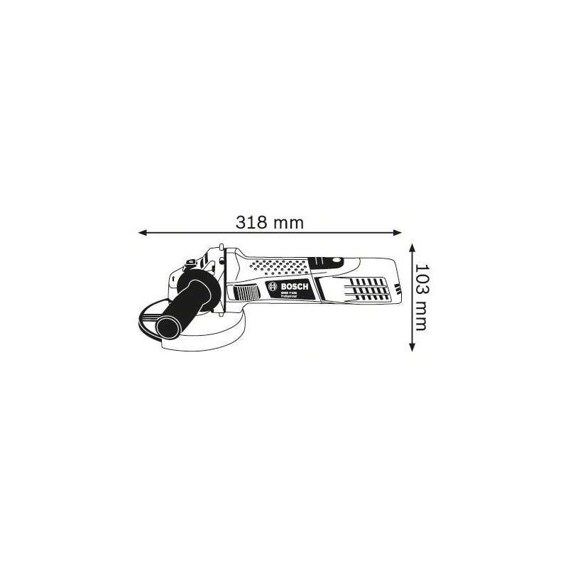 Meuleuse d'angle BOSCH 0601388108 - GWS 7-125 Professional Ø 125 mm 720 W