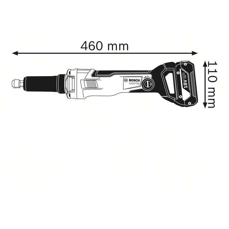 Meuleuse droite sans fil BOSCH 0601229100 - GGS 18V-23 LC Professional (vendu sans batterie) + L-Boxx