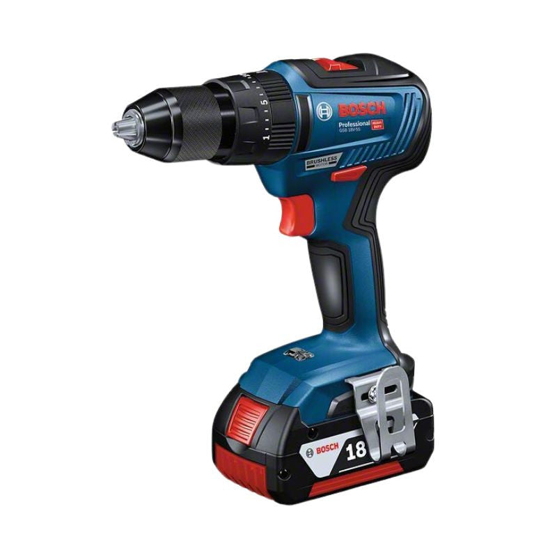 Perceuse à Percussion BOSCH GSB 18V-55 - 06019H5300 - 2x4,0Ah GAL 18V-40 L Professional